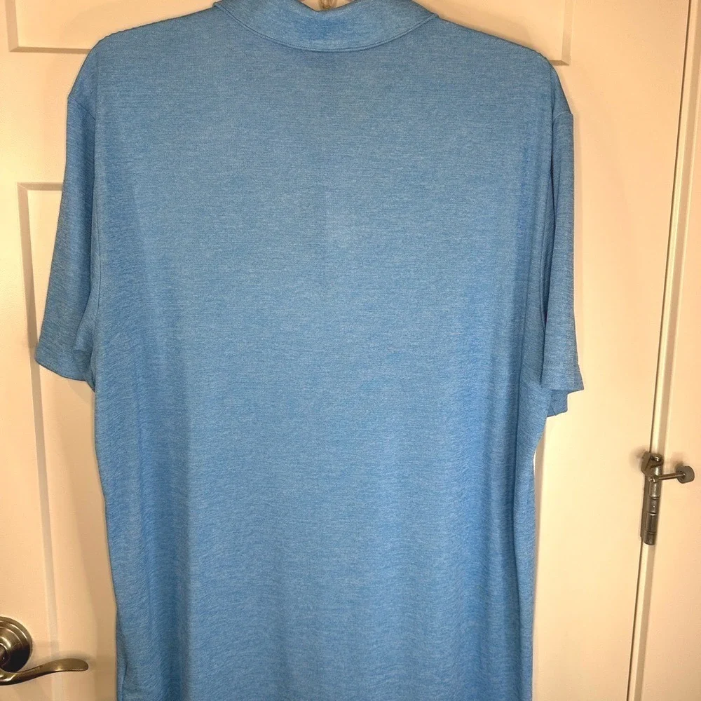Adidas‎ HEAT.RDY Blue Golf Performance Polo Shirt Men's Large Moisture Wicking